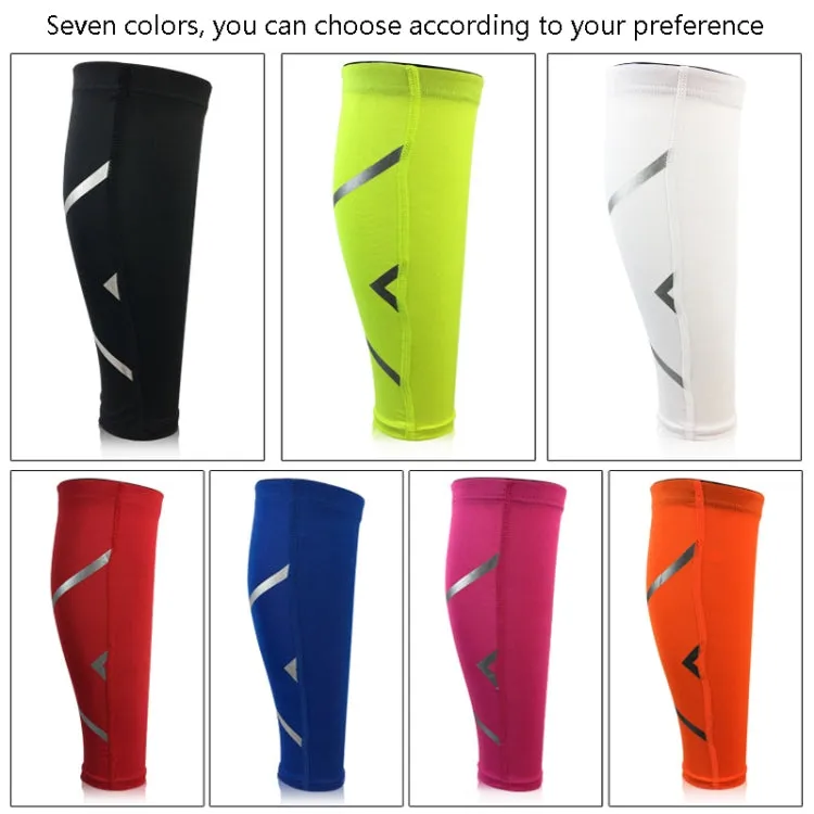 1 Pair Sports Breathable Compression Calf Sleeves Riding Running Protective Gear, Spec: M (Red)