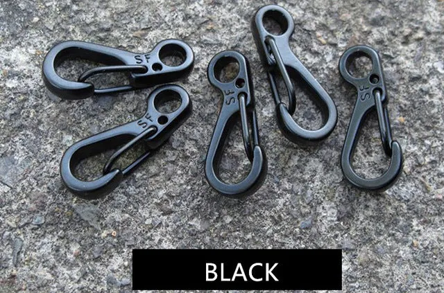 10PCS/LOT EDC Keychain Spring Clasps Climbing Carabiners Camping Bottle Hooks Paracord  buckle Accessorie Tactical Survival Gear