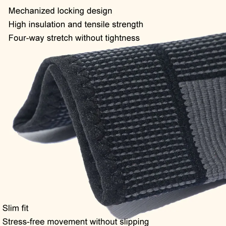 1pair Anti-Slip Compression Straps Keep Warm And Lengthen Knee Pads, Size: XL(Plus Velvet Green)