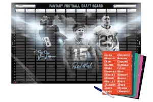 2024 NFL Superstar Fantasy Football Draft Board Kit - 12, 10, 8 team