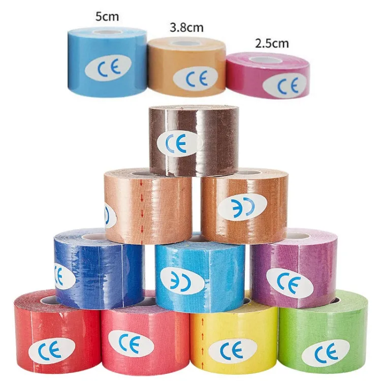 3 PCS Muscle Tape Physiotherapy Sports Tape Basketball Knee Bandage, Size: 3.8cm x 5m(Yellow)