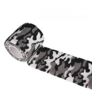 4.5m X 5cm Self-Adhesive Non-Woven Outdoor Camouflage Tape Bandage(Snow Black and White Camouflage No. 7)