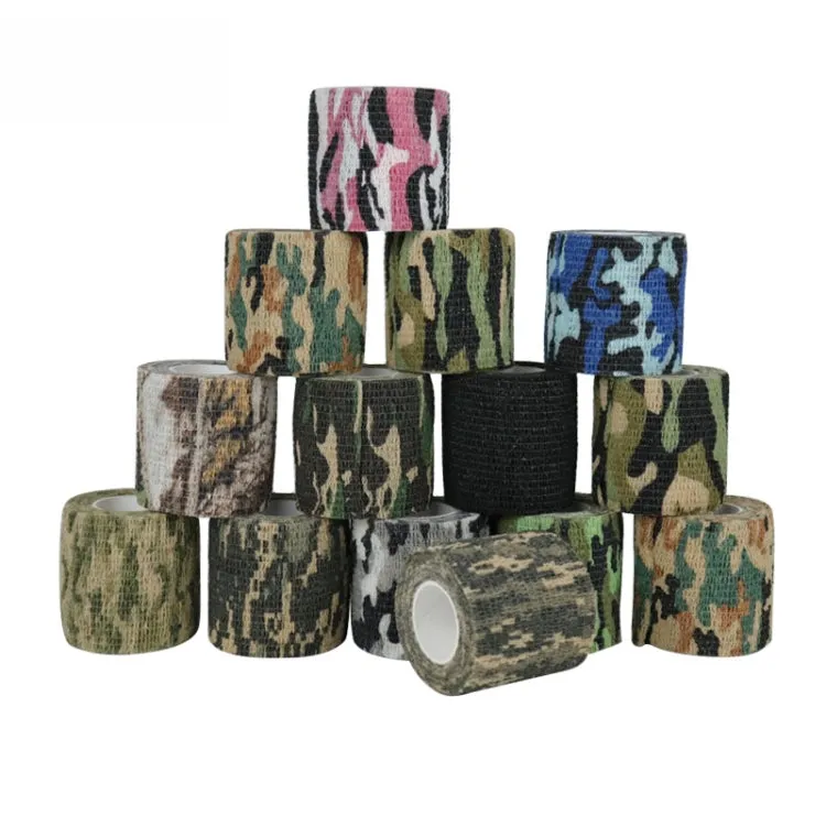 4.5m X 5cm Self-Adhesive Non-Woven Outdoor Camouflage Tape Bandage(Snow Black and White Camouflage No. 7)