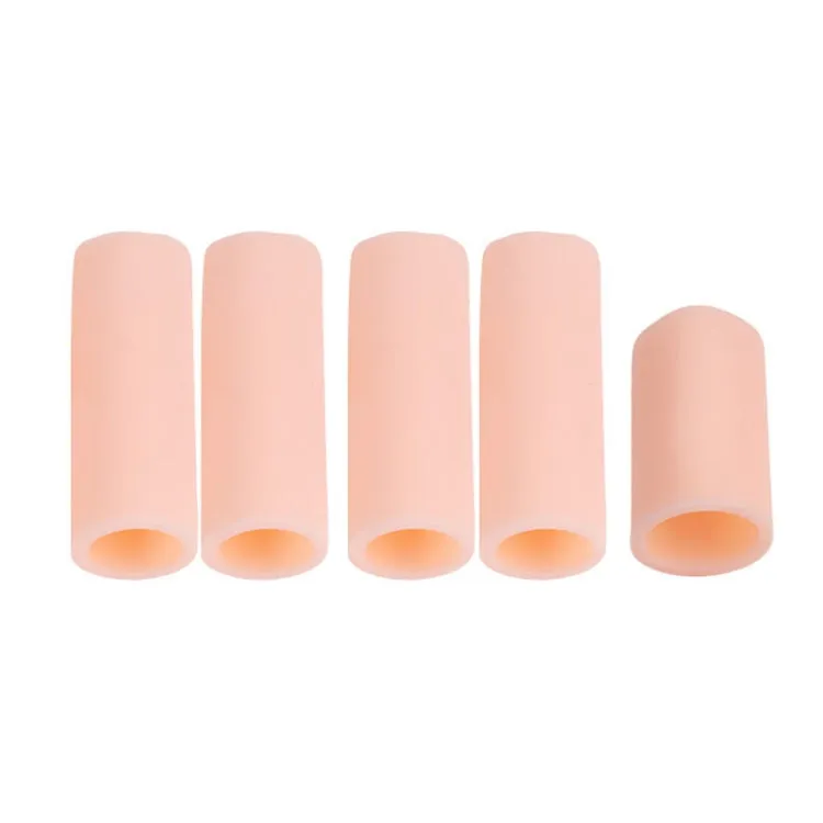 5pcs/Set Gel Finger Cots Hand Joint Crack Protector, Color: Open Style Skin Tone