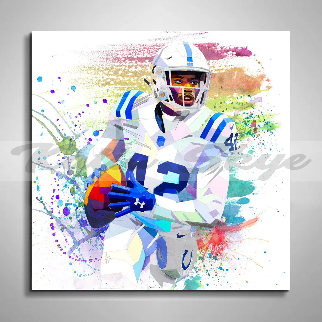 Abstract Football Wall Art Inspired by Kenny Moore II  // NFL-KM02