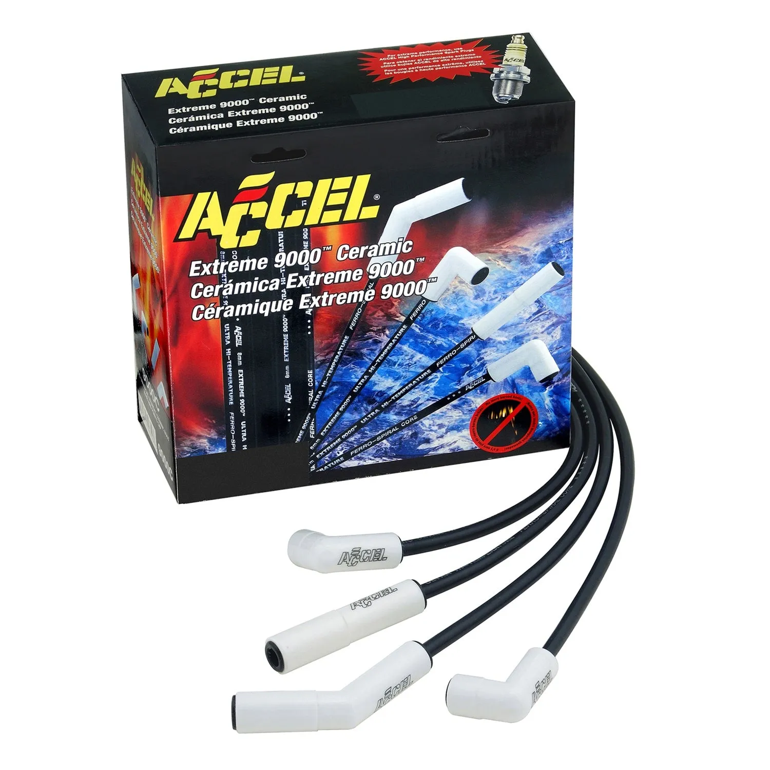 ACCEL 9044C Extreme 9000 Ceramic Boot Spark Plug Wire Set