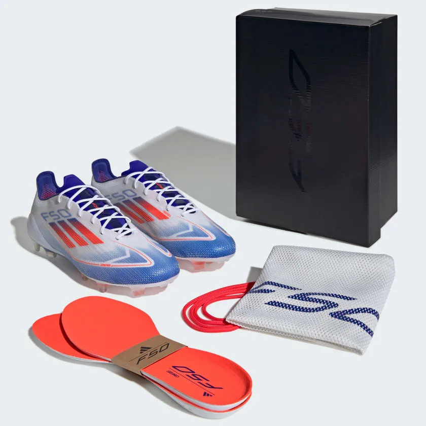 adidas F50 Elite Boots FG- White/Red/Blue