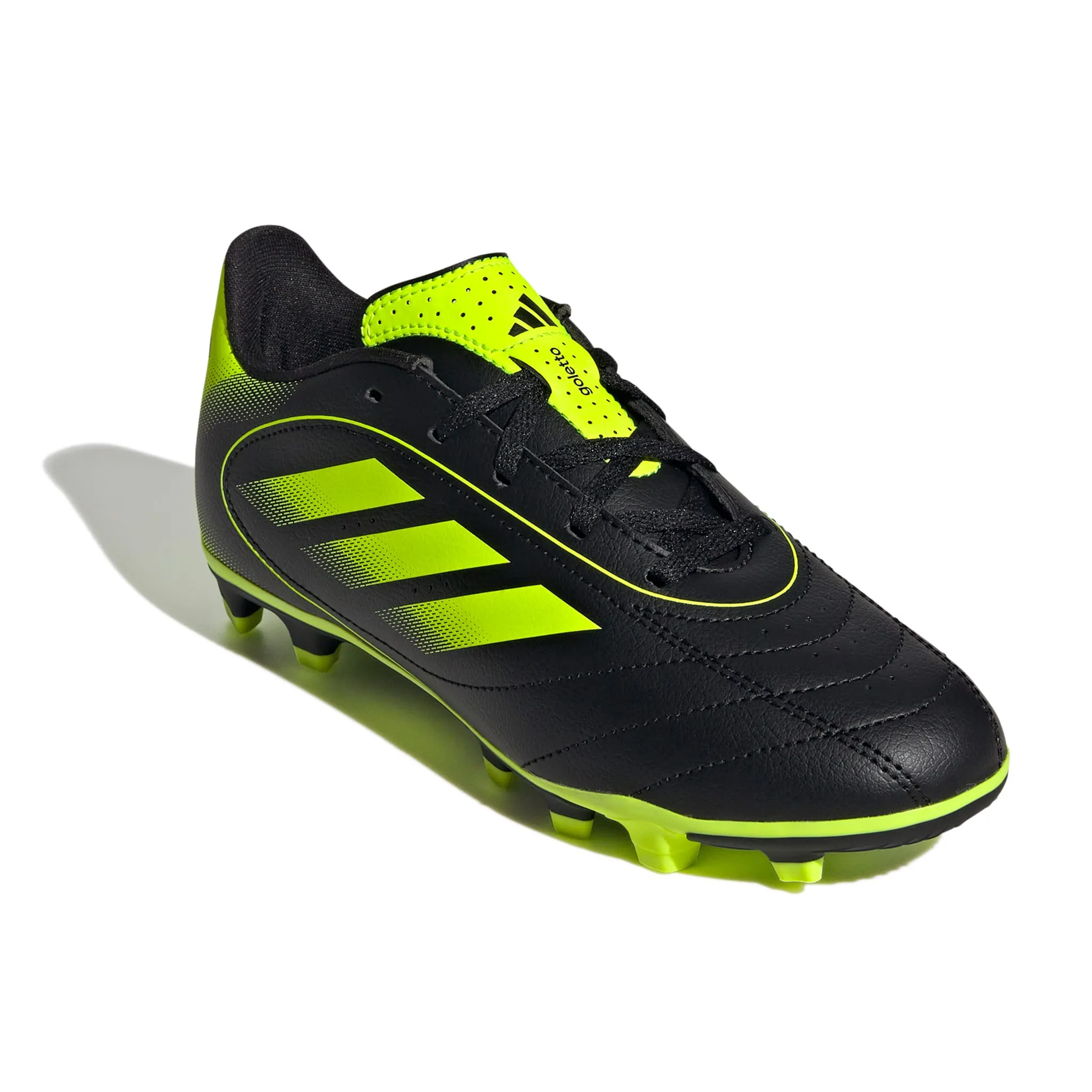 ADIDAS KID'S GOLETTO VIII BLACK/LEMON FOOTBALL BOOTS