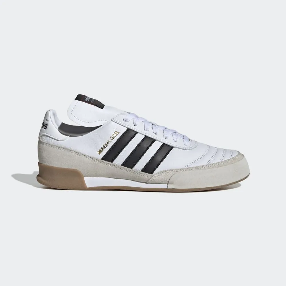 Adidas Mens Mundial Goal Indoor Shoe - White/Black/Silver