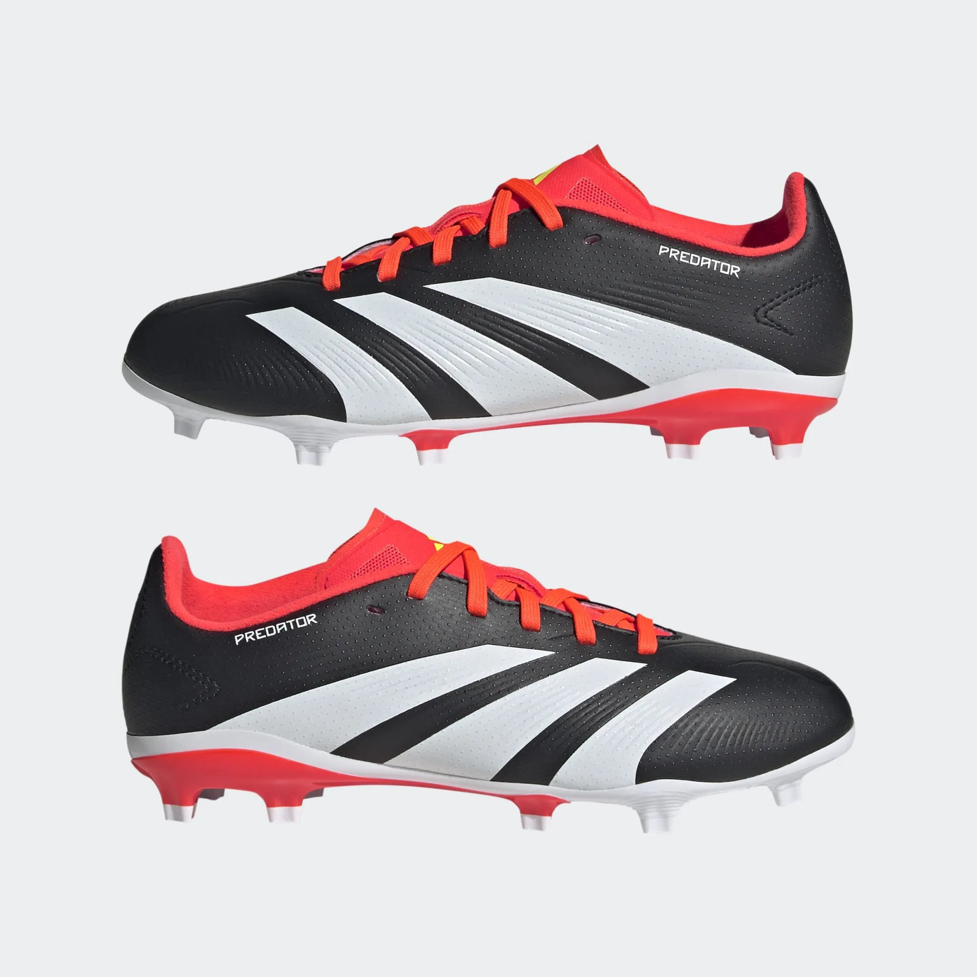 adidas Predator League FG Boots- Black/White/Red- JUNIOR