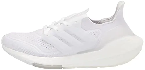 adidas Women's Ultra boost 21 Running Shoes, White/White/Grey, 7.5