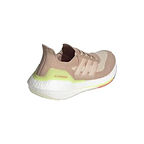 adidas Women's Ultra boost 21 Running Shoes, White/White/Grey, 7.5