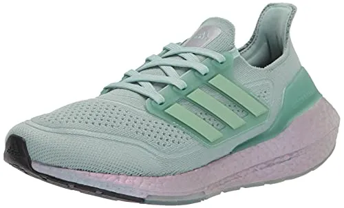 adidas Women's Ultra boost 21 Running Shoes, White/White/Grey, 7.5