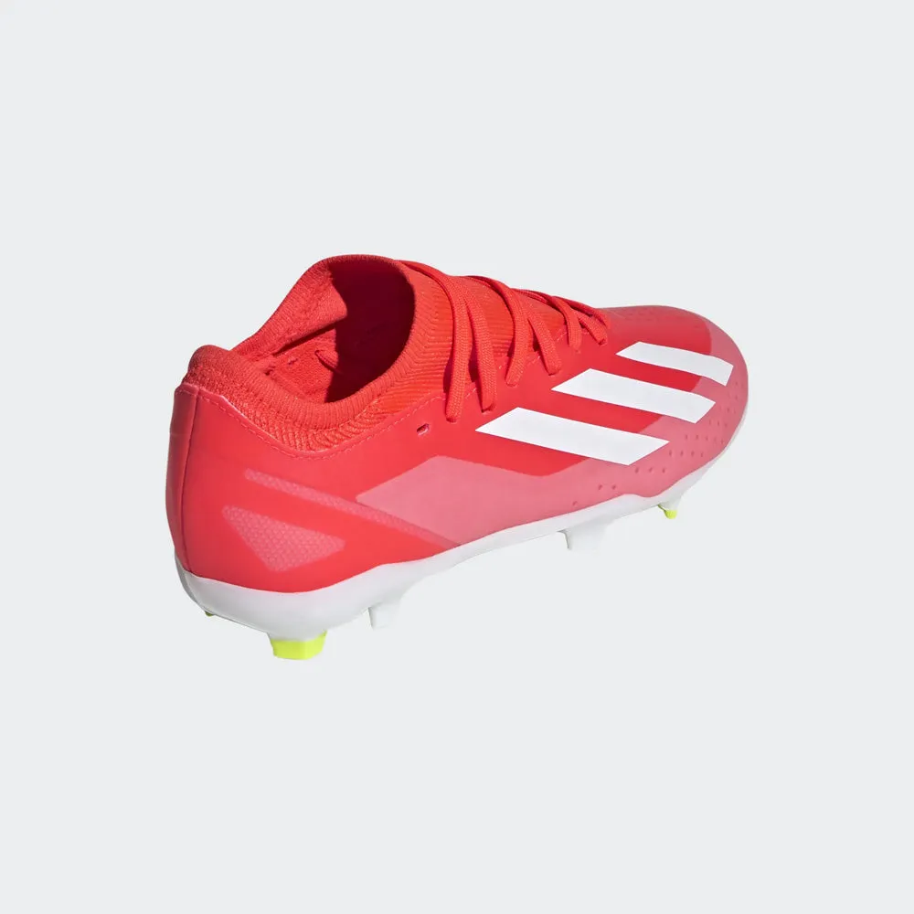 Adidas X Crazyfast League FG Jnr Football Boots (Solar Red/White/Yellow)