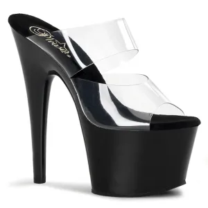 ADORE-702 Double Band Clear Upper Stripper Shoes