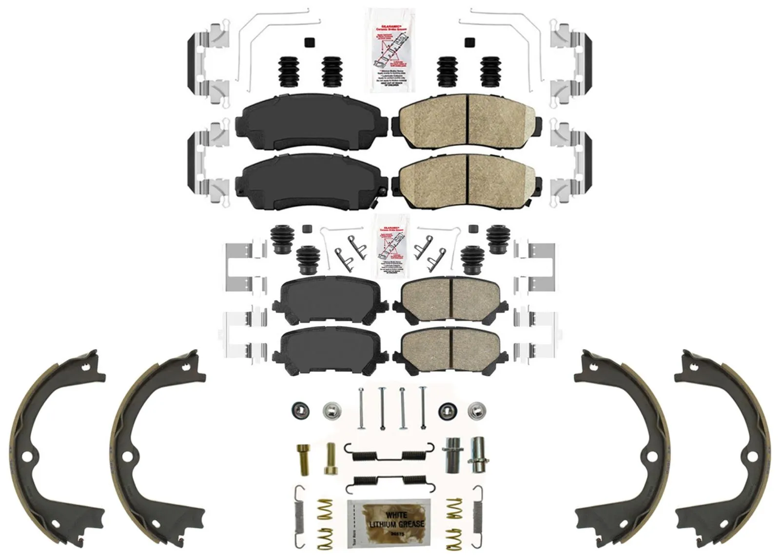 Ameri Improved Disc Brake Pads Parking Shoes for Honda Passport 2019-2023