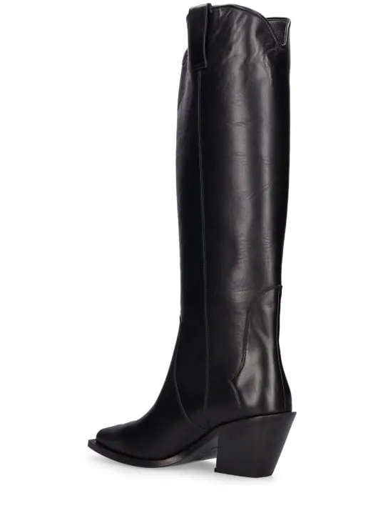 ANINE BING   70mm Tania leather tall boots 