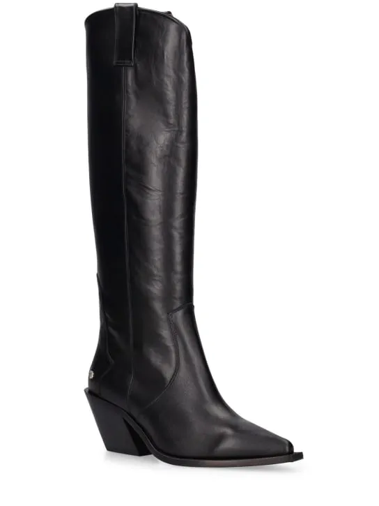 ANINE BING   70mm Tania leather tall boots 