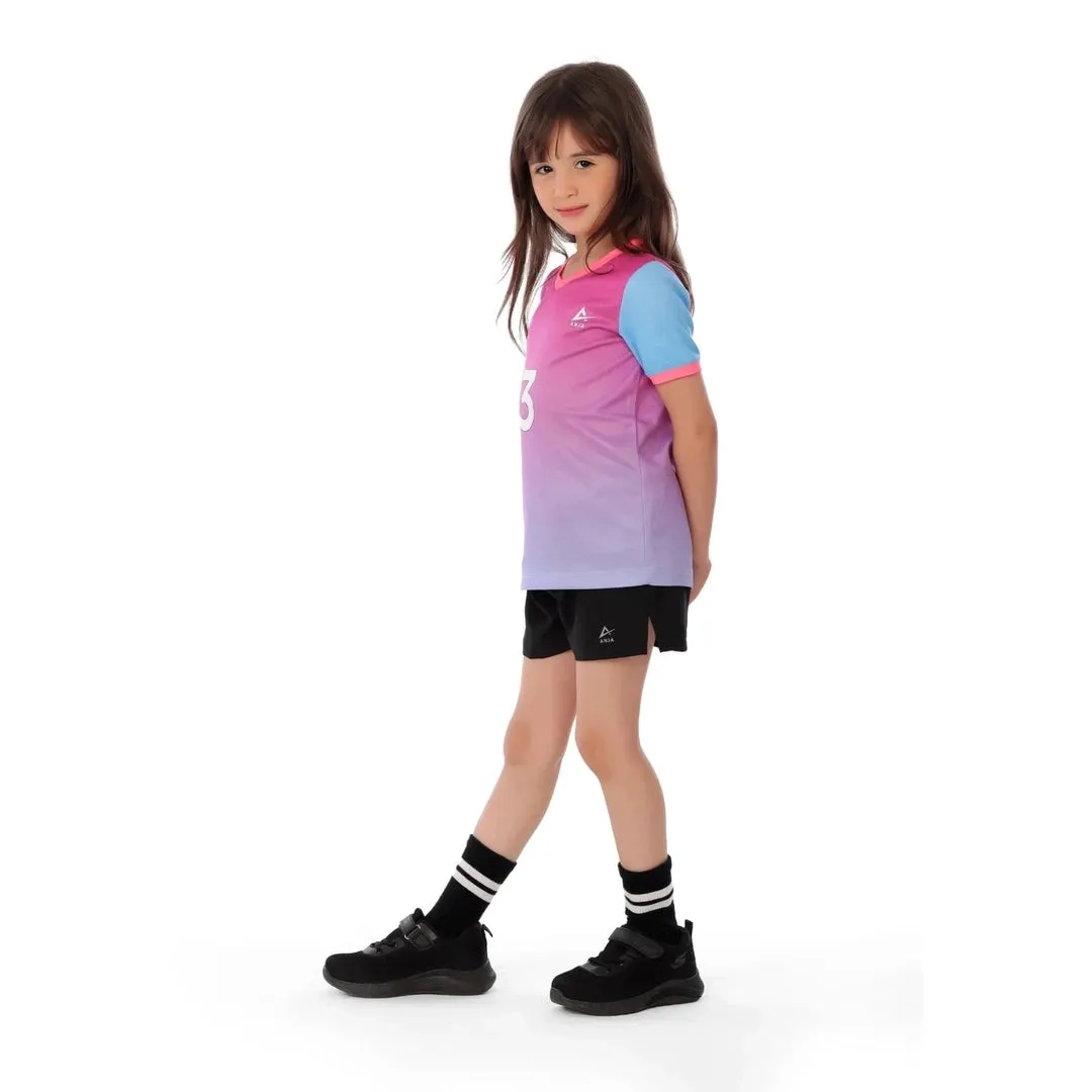 Anja Girls Purple Football T-Shirt [WS]