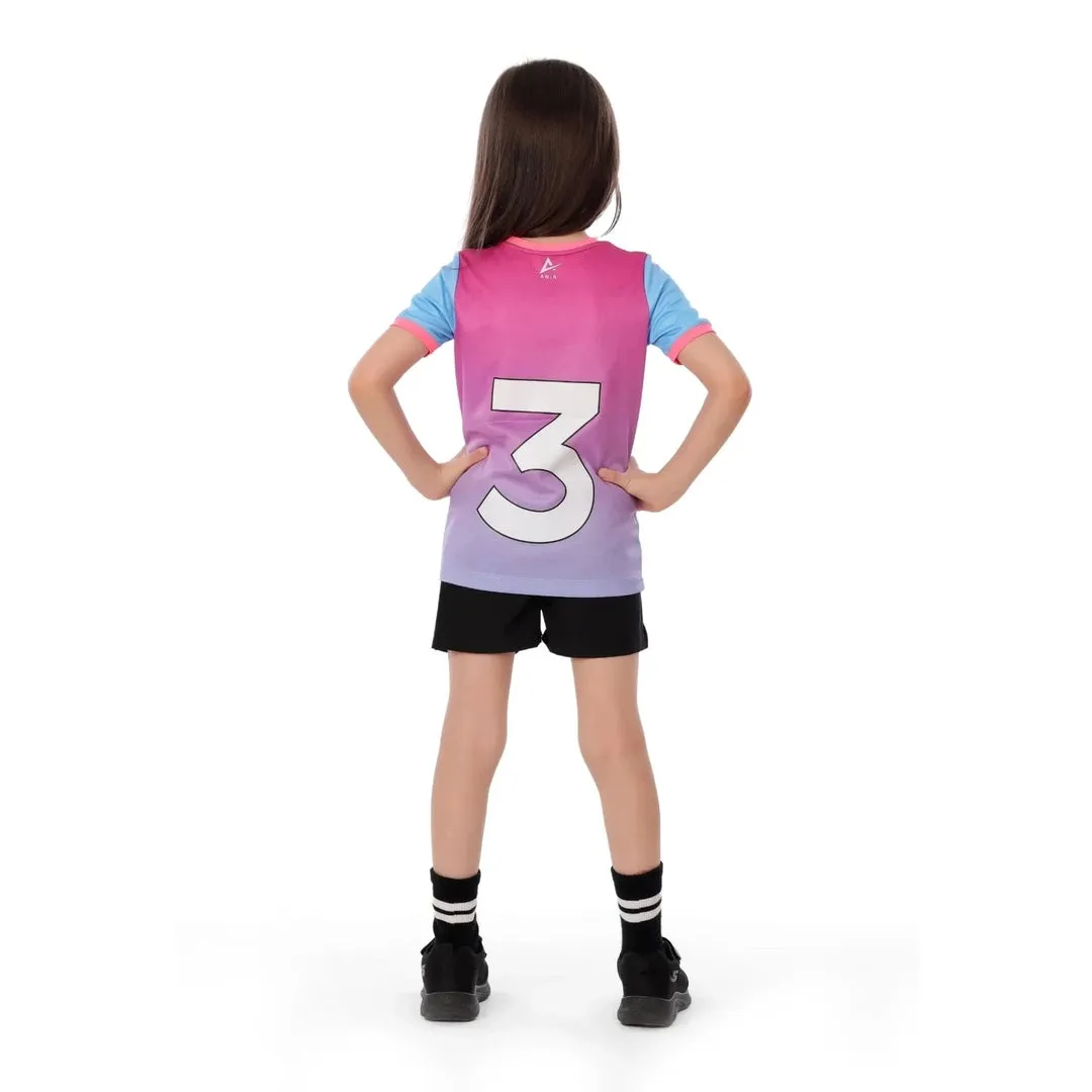 Anja Girls Purple Football T-Shirt [WS]