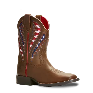 Ariat Kid's Quickdraw VentTEK American Flag Western Boots 10027304