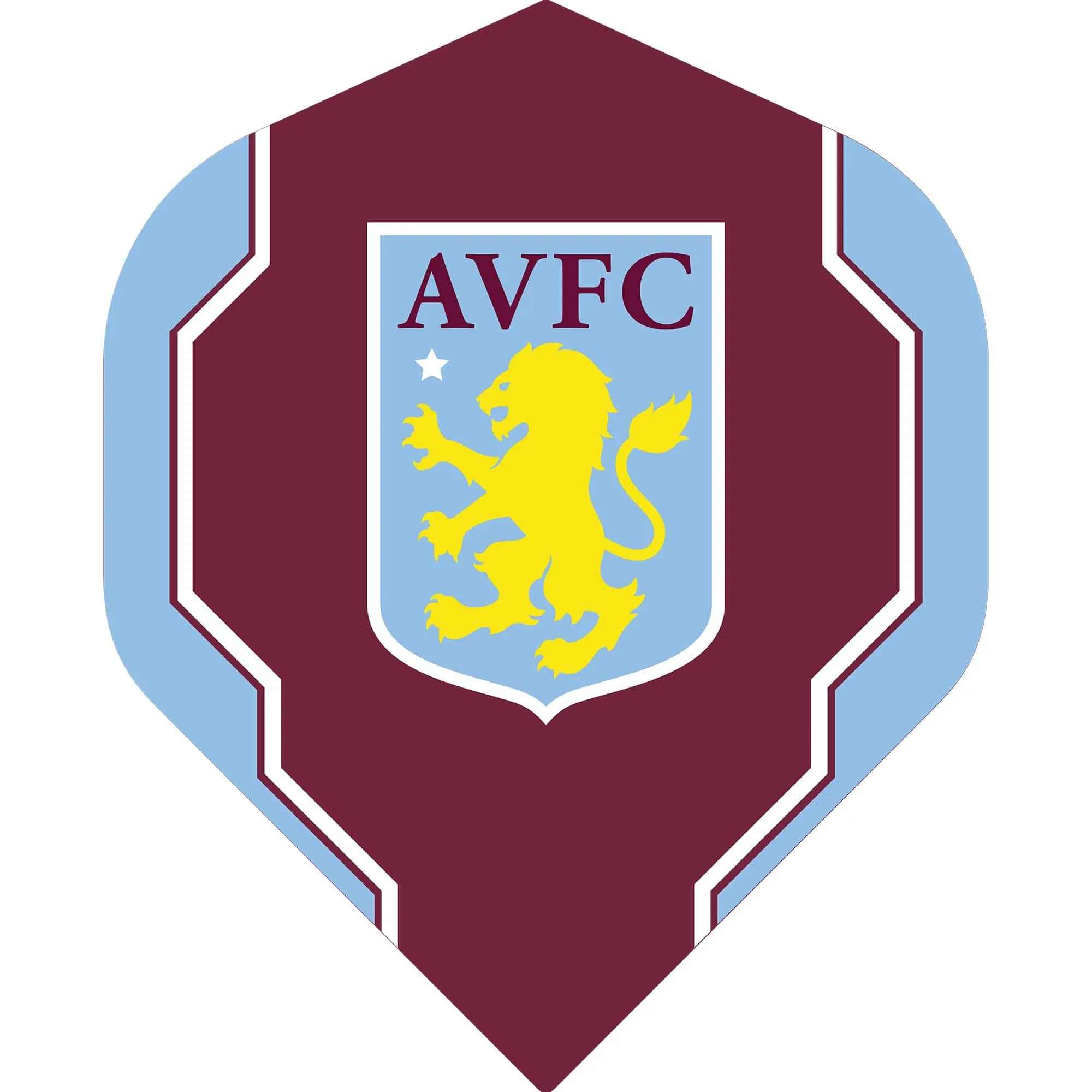 Aston Villa FC Dart Flights - 100 Micron - No2 - Std - AVFC - F4 - Geo Design