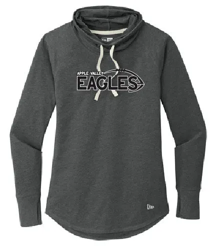 AV HS Football - Screen Printed New Era ® Ladies Sueded Cotton Blend Cowl Tee Black Frost