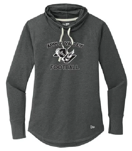 AV HS Football - Screen Printed New Era ® Ladies Sueded Cotton Blend Cowl Tee Black Frost