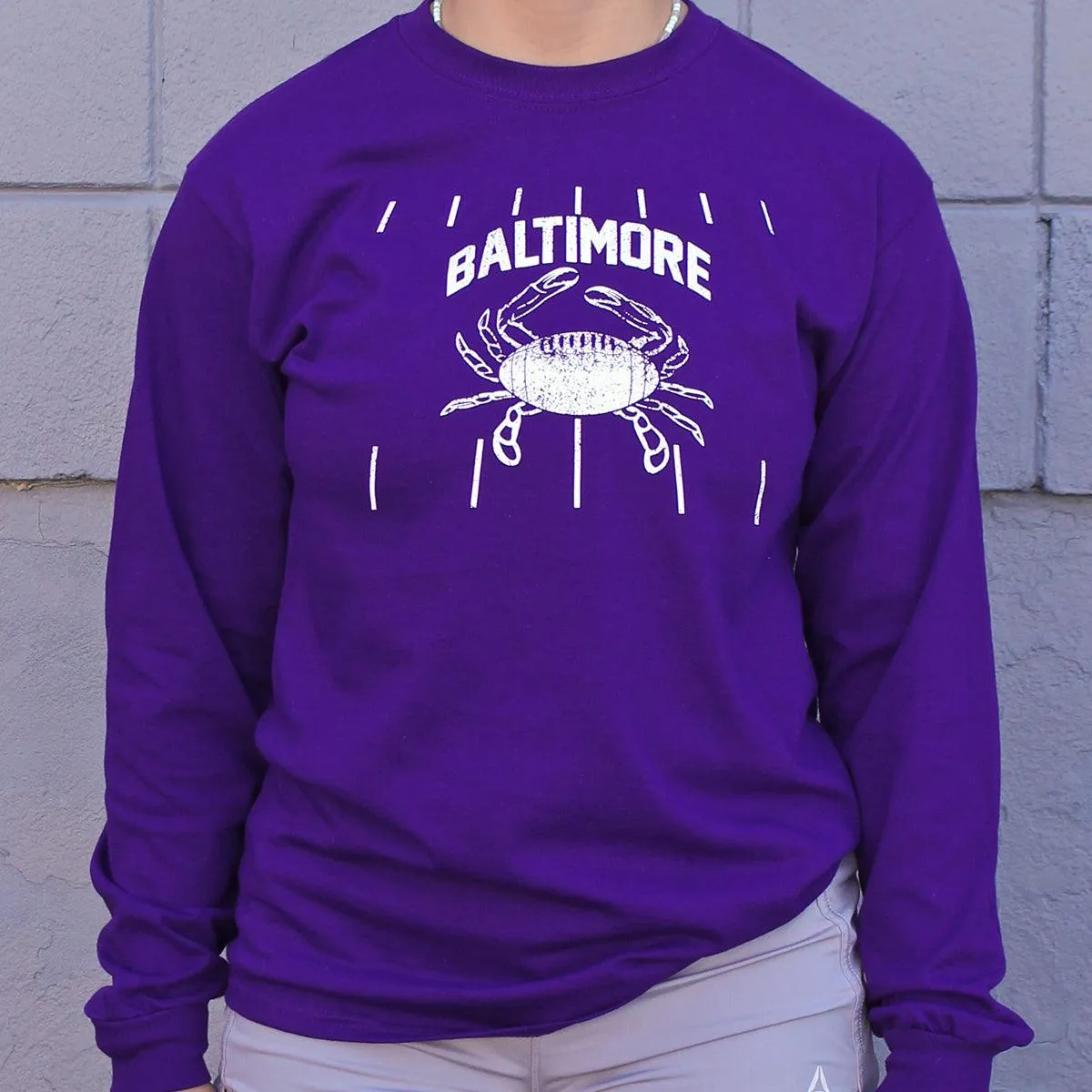 Baltimore Football Crab (Purple) / Long Sleeve Shirt