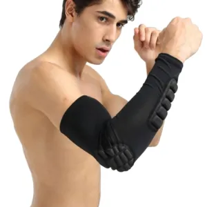 Basketball Sleeve Cellular Anti-collision Anti-slip Compression Elbow Protective Gear, Size:M(Black)