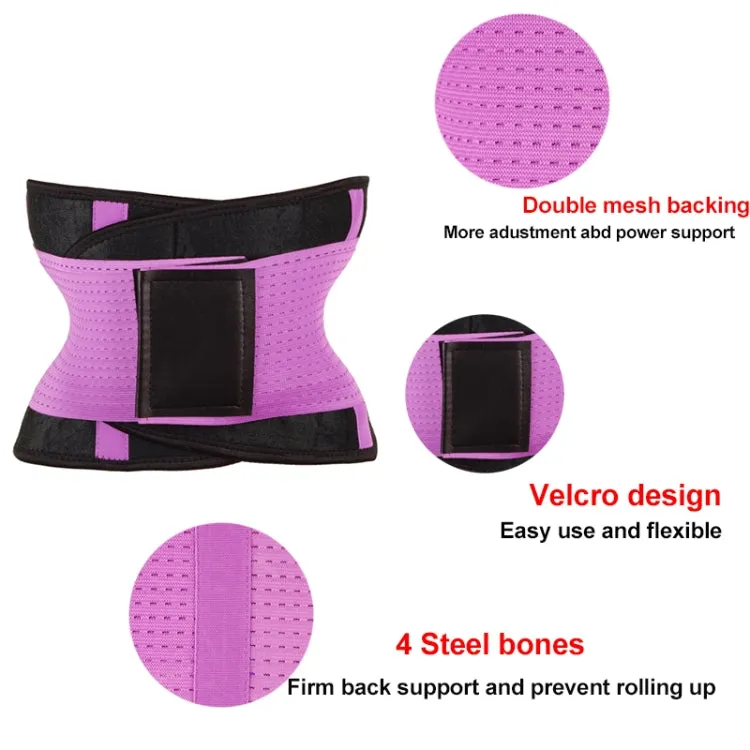 Body Shaping Underwear Abdomen Belt Fat Burning Paste New Fashion Sports Fitness Belly Belt, Size:M (Purple)