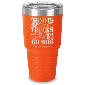 Boots And Trucks Laser Etched Tumbler