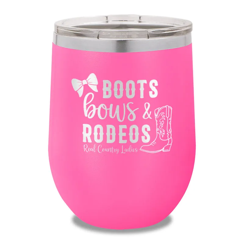 Boots Bows And Rodeos 12oz Stemless Wine Cup