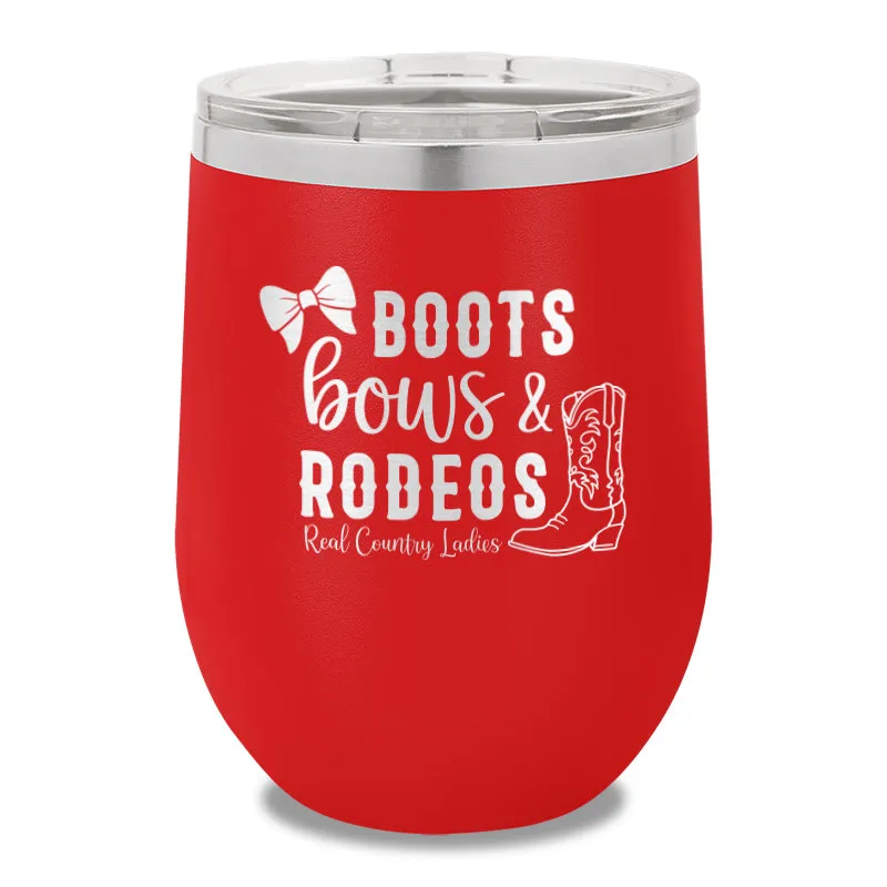 Boots Bows And Rodeos 12oz Stemless Wine Cup