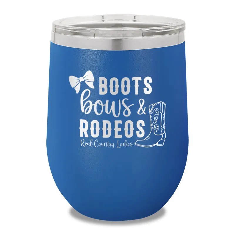 Boots Bows And Rodeos 12oz Stemless Wine Cup