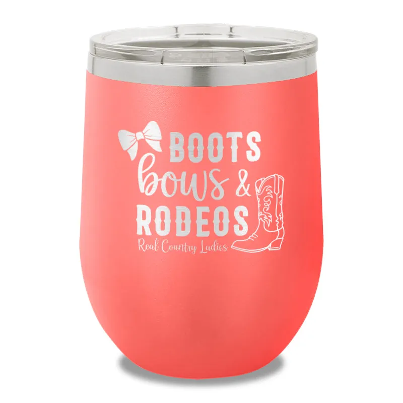 Boots Bows And Rodeos 12oz Stemless Wine Cup