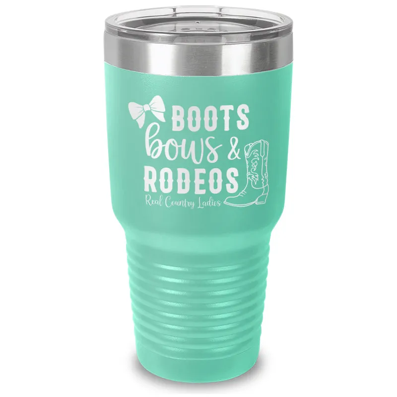 Boots Bows And Rodeos Laser Etched Tumbler