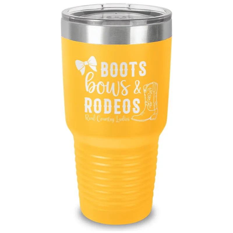 Boots Bows And Rodeos Laser Etched Tumbler