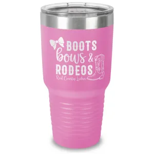 Boots Bows And Rodeos Laser Etched Tumbler