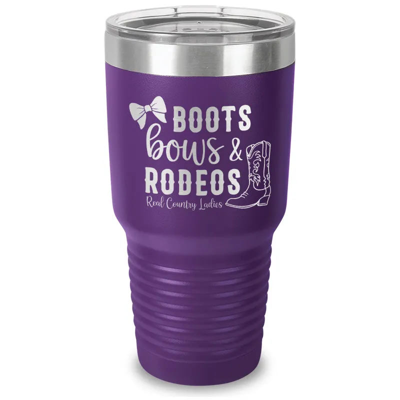 Boots Bows And Rodeos Laser Etched Tumbler