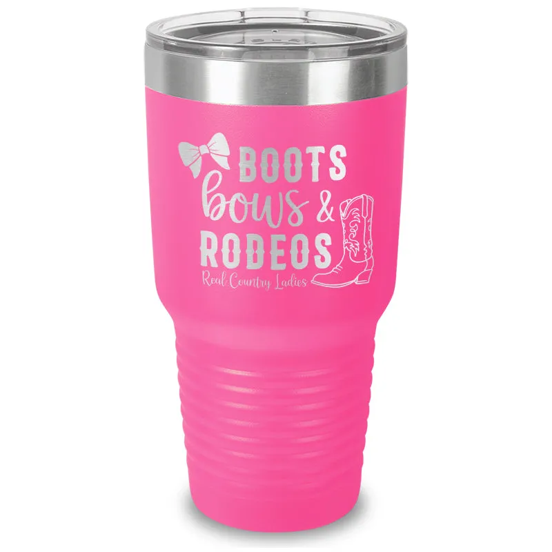 Boots Bows And Rodeos Laser Etched Tumbler