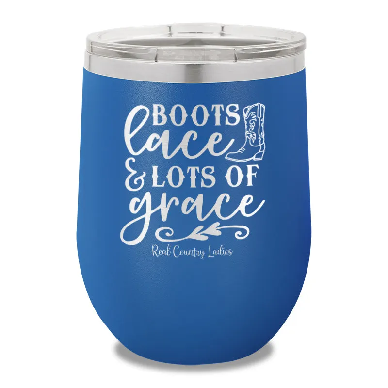 Boots Lace And Lots Of Grace 12oz Stemless Wine Cup