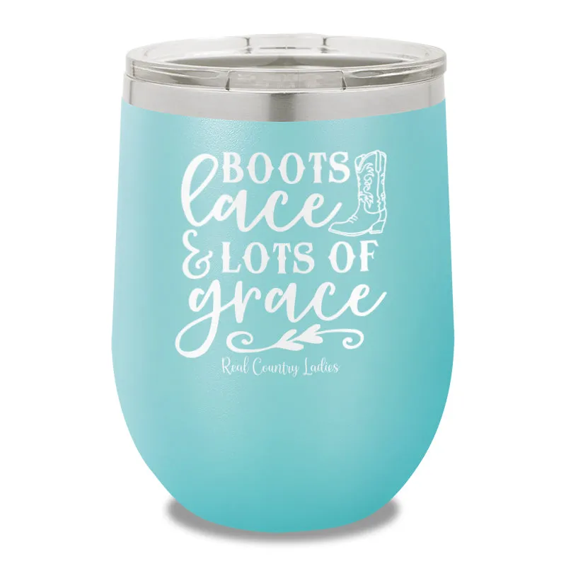 Boots Lace And Lots Of Grace 12oz Stemless Wine Cup