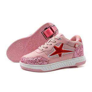 Breezy Rollers Sparkle - Pink - UK:2J EU:34 US:2.5J - OUTLET