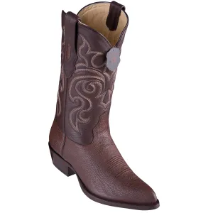 Brown Sharkskin Cowboy Boots J-Toe