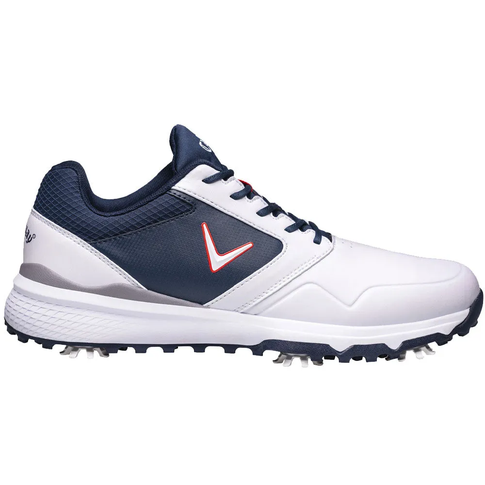 Callaway Chev LS Spiked Waterproof Shoes - White/Navy/Red