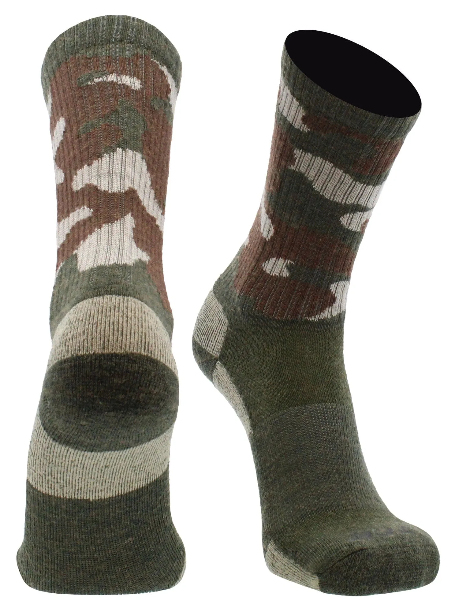 Camo Merino Wool Hiking Socks For Men & Women