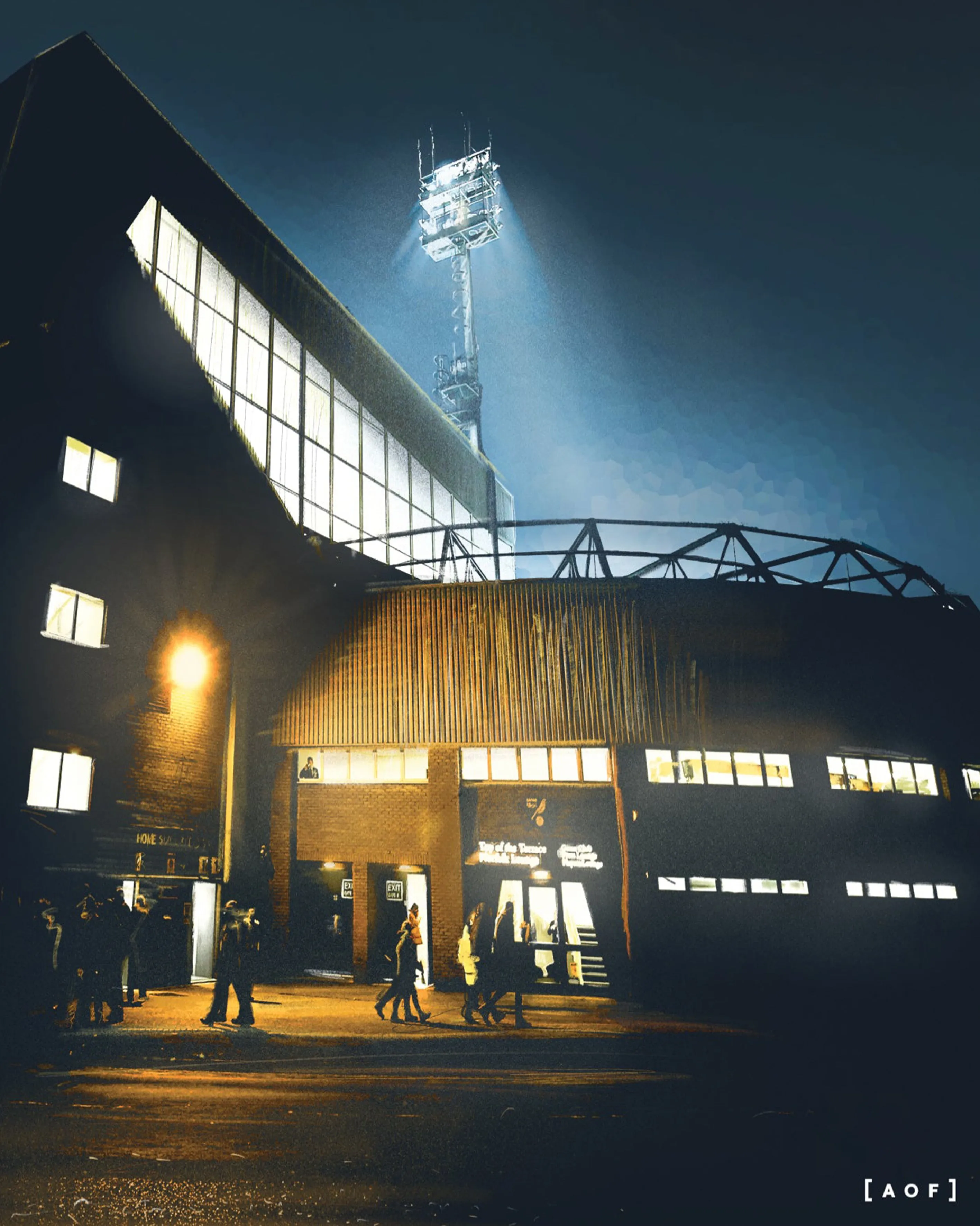 Carrow Road by Night - Print