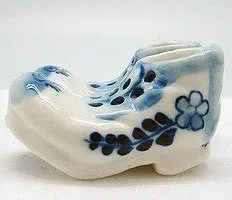 Ceramic Miniatures Delft Blue Pair of Boots