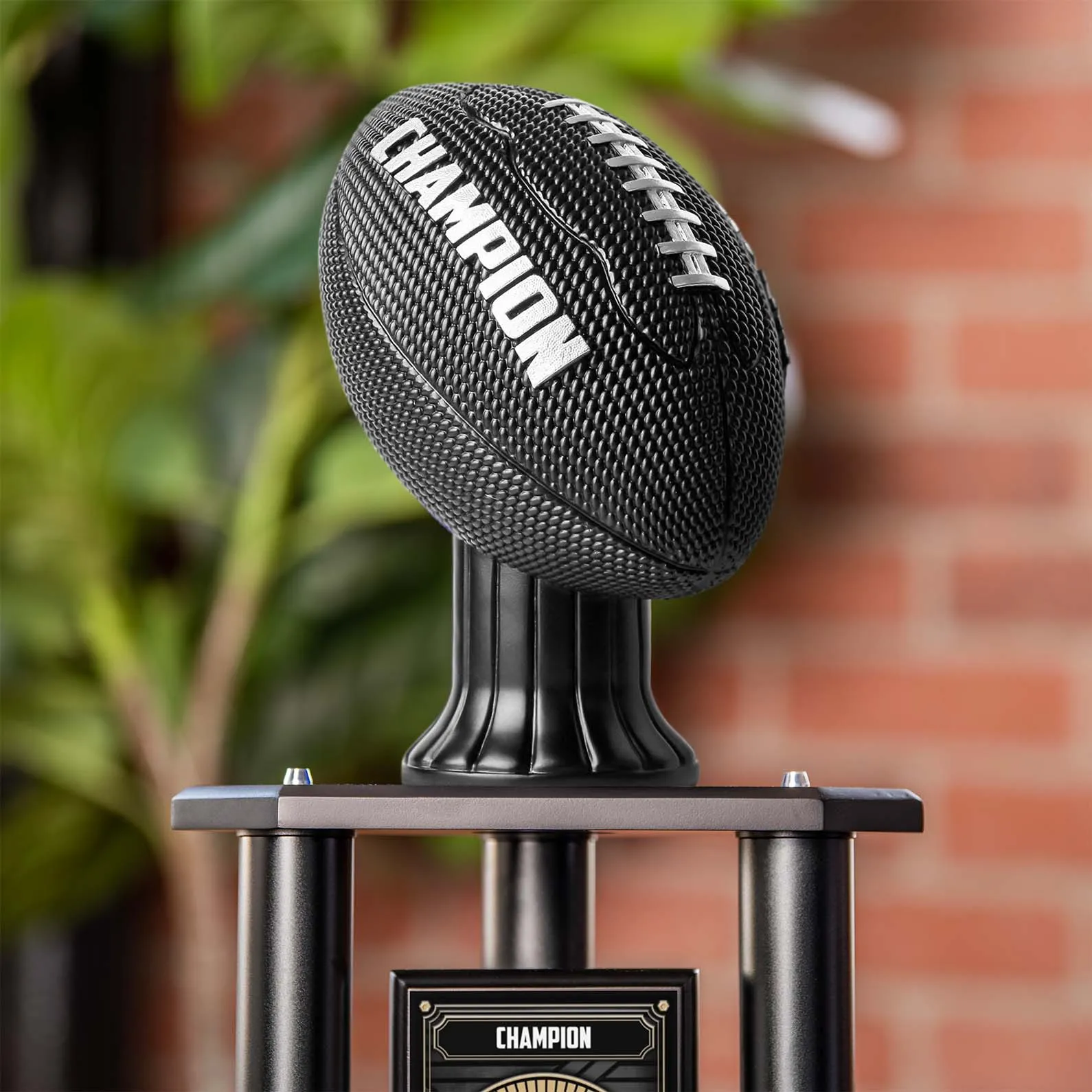 Champion Football Trophy Topper - Black